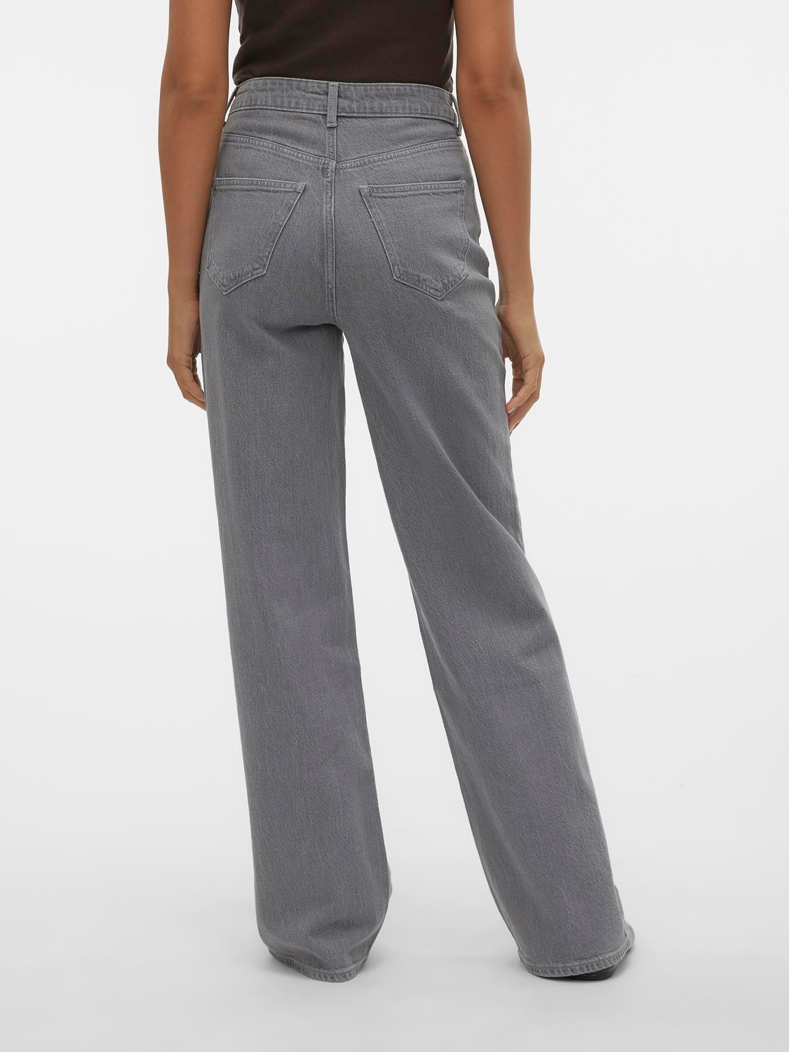 Vero Moda VMMATHILDE Wide Fit Jeans -Medium Grey Denim - 10300683