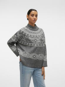 Vero Moda VMKENDRA Sweter -Medium Grey Melange - 10300718