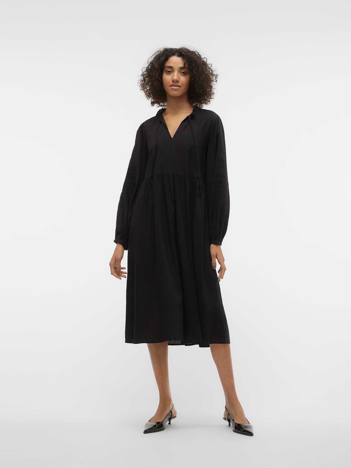 Vero Moda VMINAYAH Lange jurk -Black - 10300752