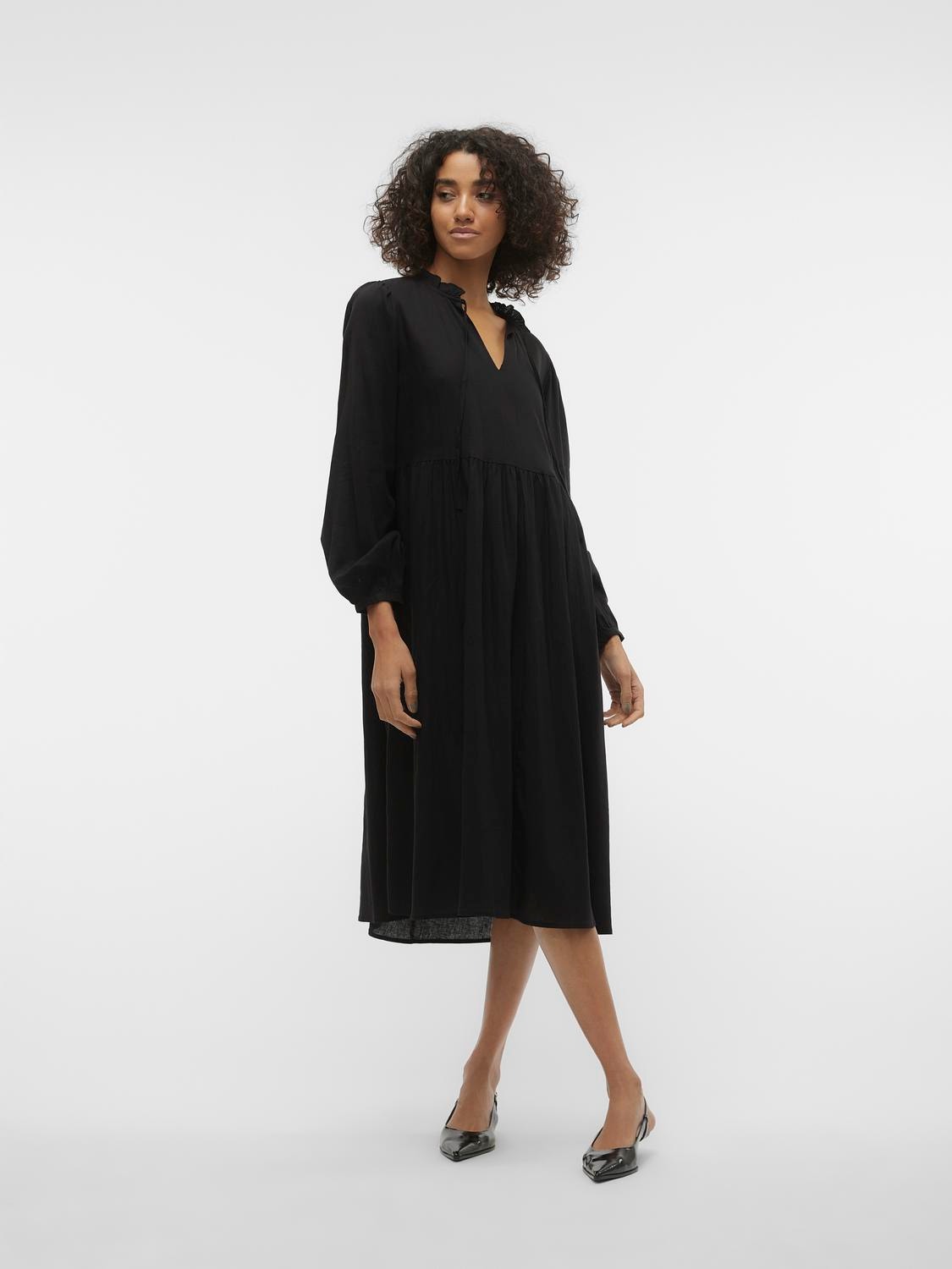 Vero Moda VMINAYAH Langes Kleid -Black - 10300752