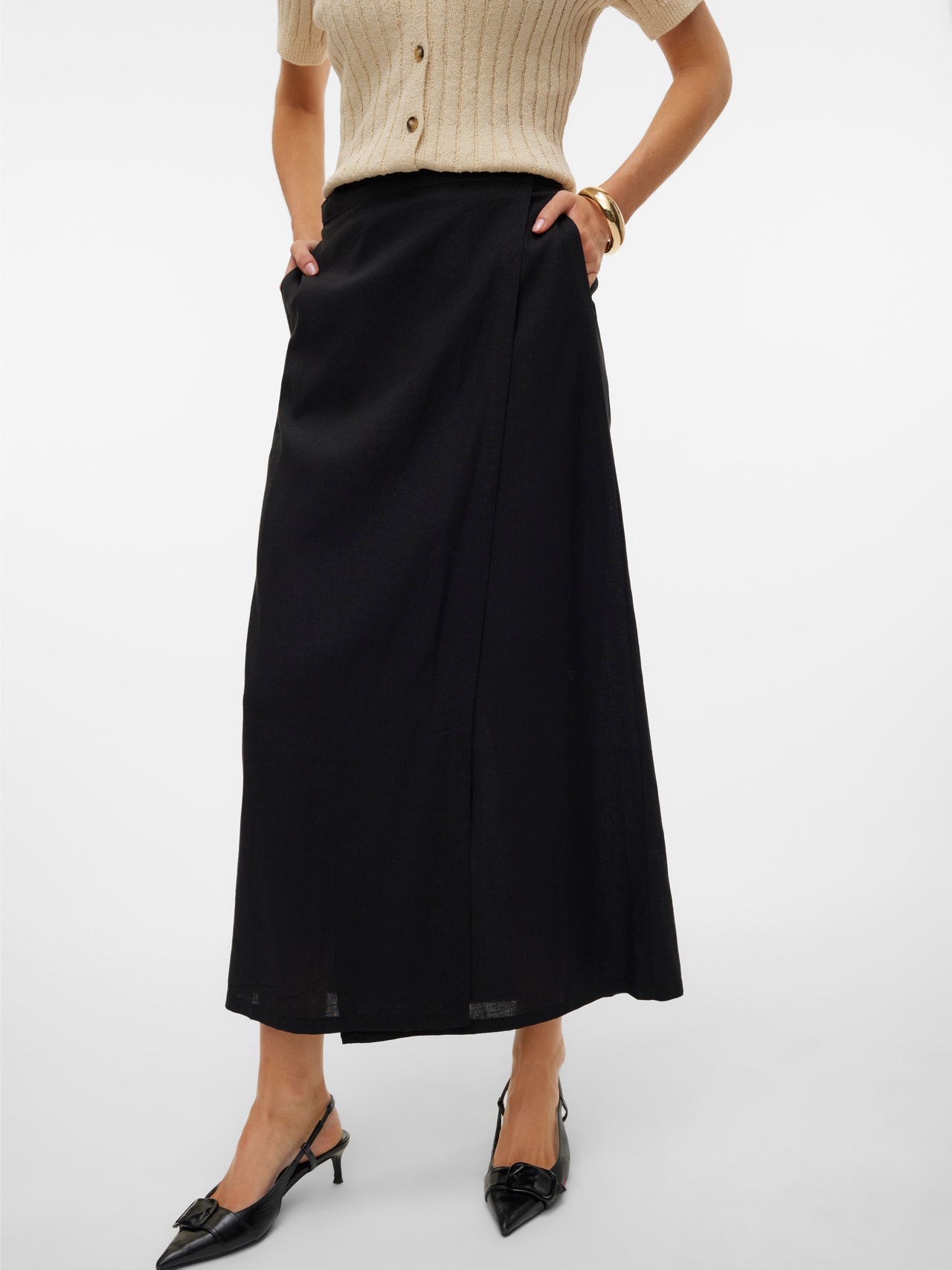 Vero Moda VMINAYAH Long Skirt -Black - 10300770