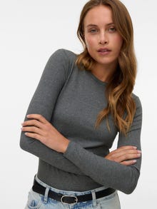 Vero Moda AWIRWINA Top -Medium Grey Melange - 10300893