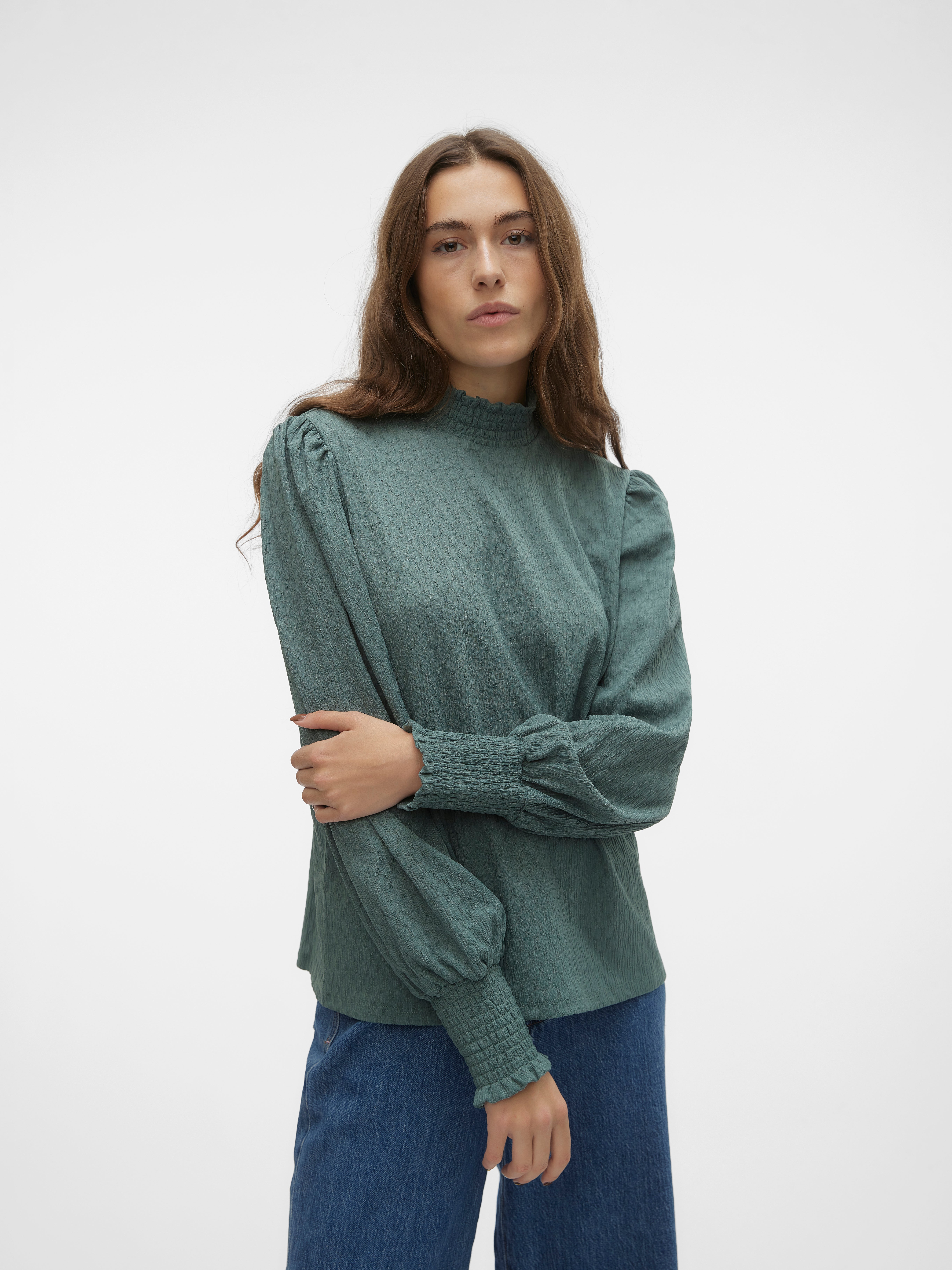 VERO MODA dam byxor VMMALOU - China Blue CLOUD DANCER