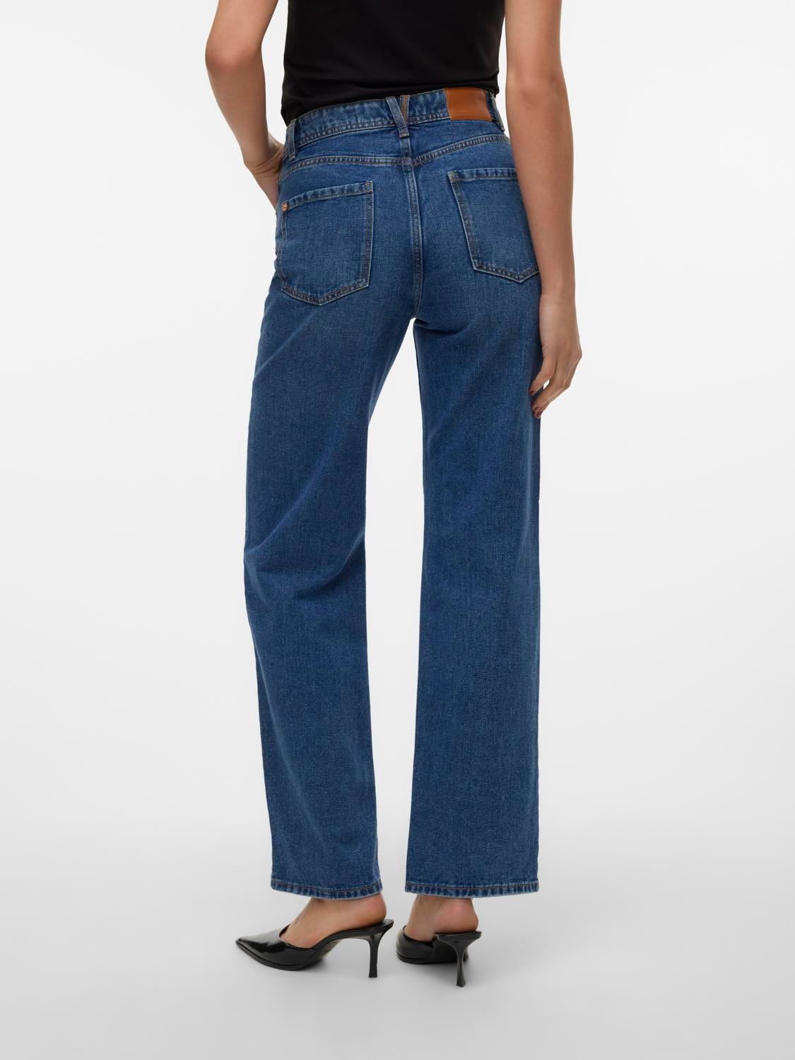 Vero Moda VMRACHEL Wide Fit Jeans -Medium Blue Denim - 10301305