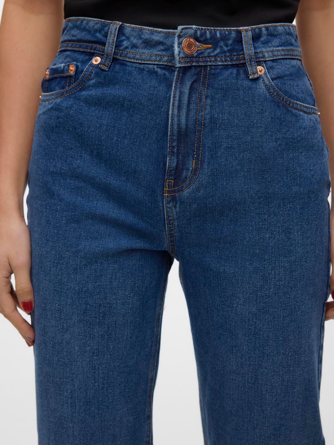 Vero Moda VMRACHEL High rise Wide Fit Jeans -Medium Blue Denim - 10301305