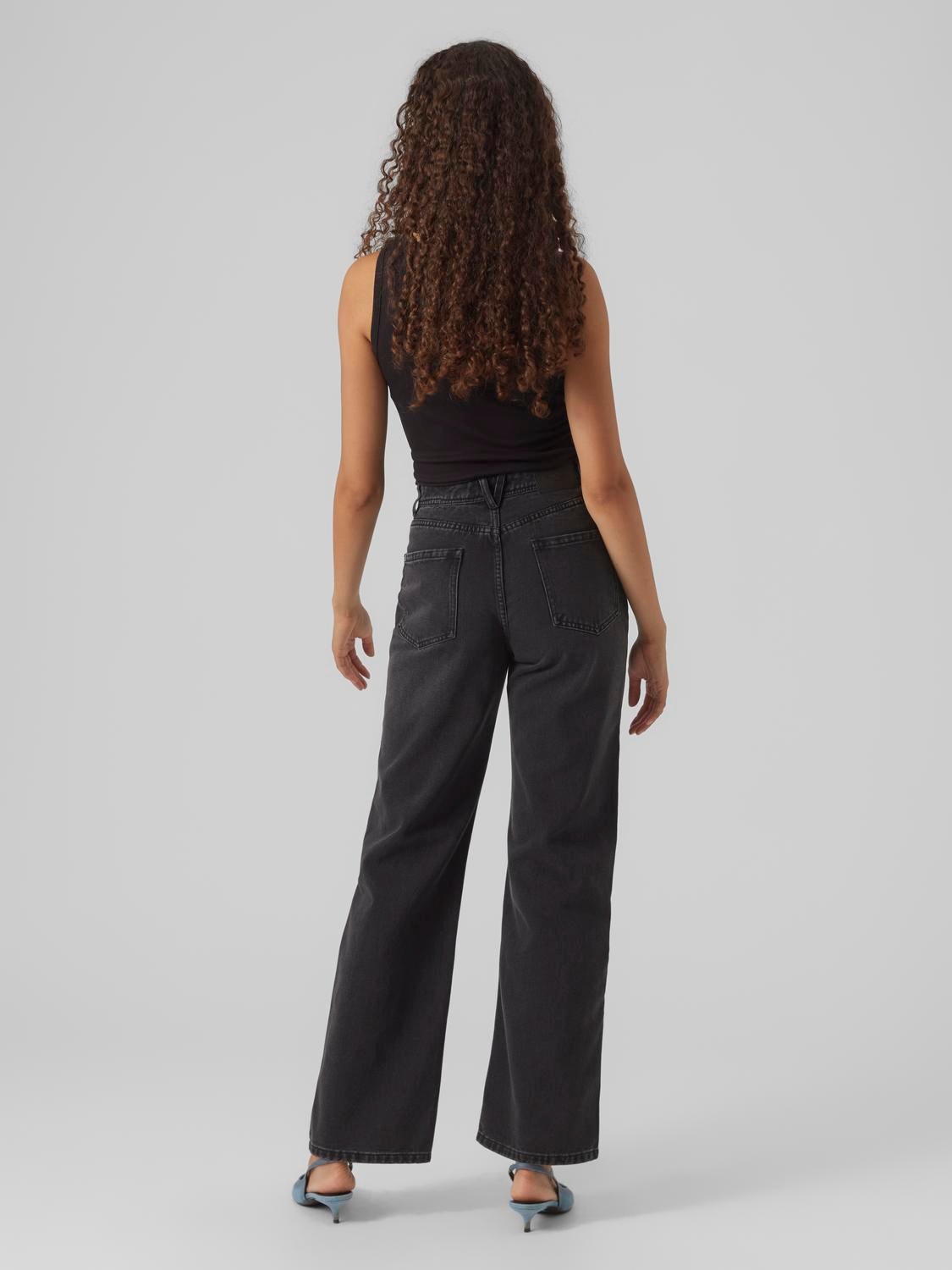 Vero Moda VMRACHEL Wide Fit Jeans -Black Denim - 10301334
