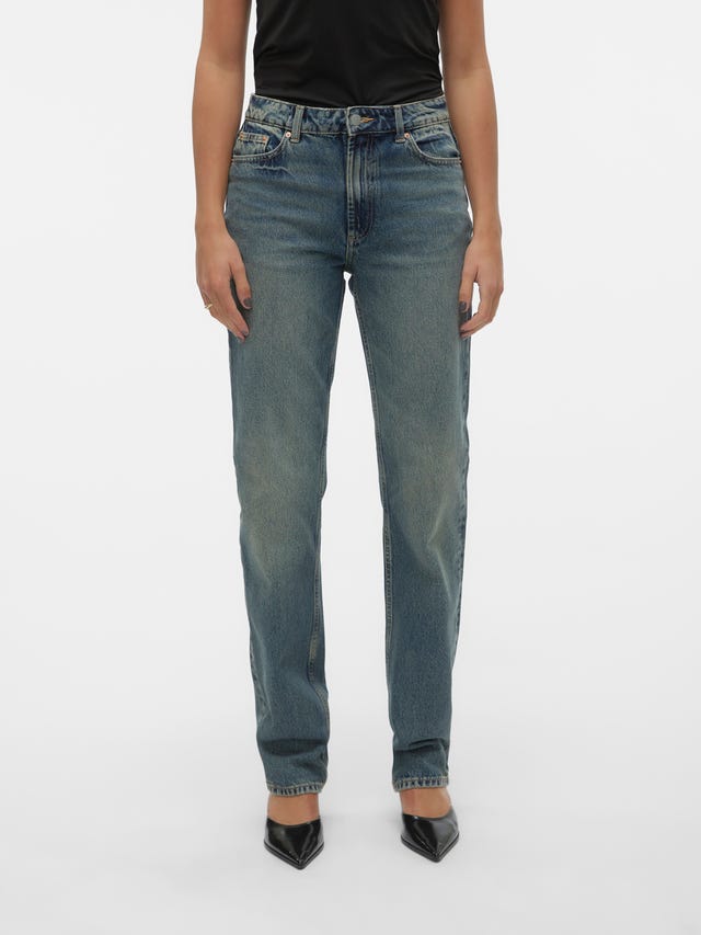 Vero Moda VMHAILEY Hohe Taille Gerade geschnitten Jeans - 10301377
