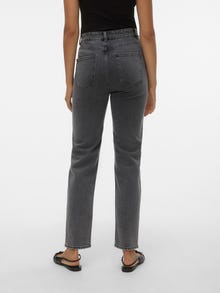 Vero Moda VMCARRIE Superhög midja Rak passform Jeans -Dark Grey Denim - 10301387