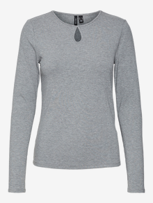 Vero Moda VMCARINA Top -Medium Grey Melange - 10301511