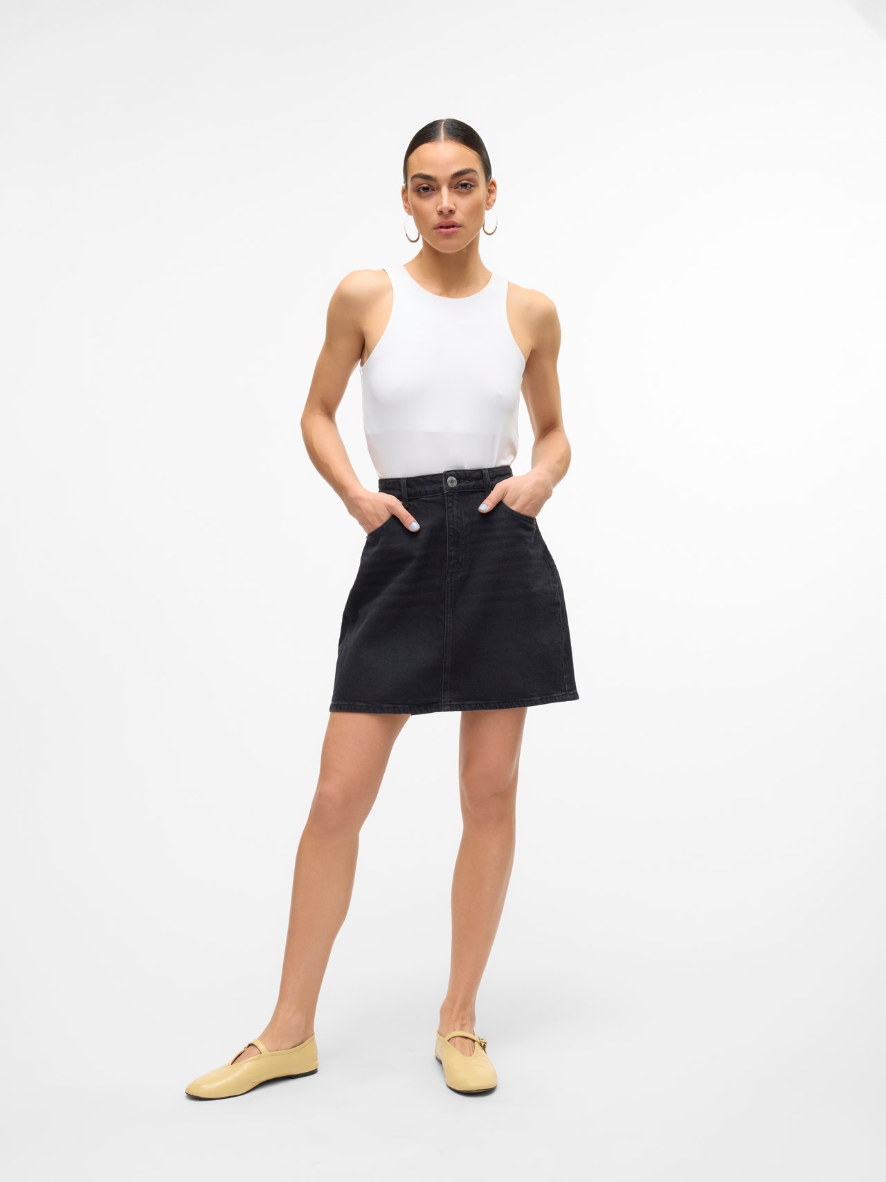 Vero Moda VMTESSA Short skirt -Black Denim - 10301536