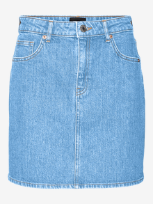 Vero Moda VMTESSA Hohe Taille Kurzer Rock -Light Blue Denim - 10301536