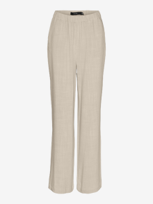 Vero Moda VMVERA Mid rise Trousers -Oatmeal - 10301551
