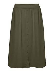 Vero Moda VMSUNNY High waist Midi skirt -Ivy Green - 10301565