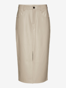 Vero Moda VMSIF High waist Long skirt -Oatmeal - 10301591