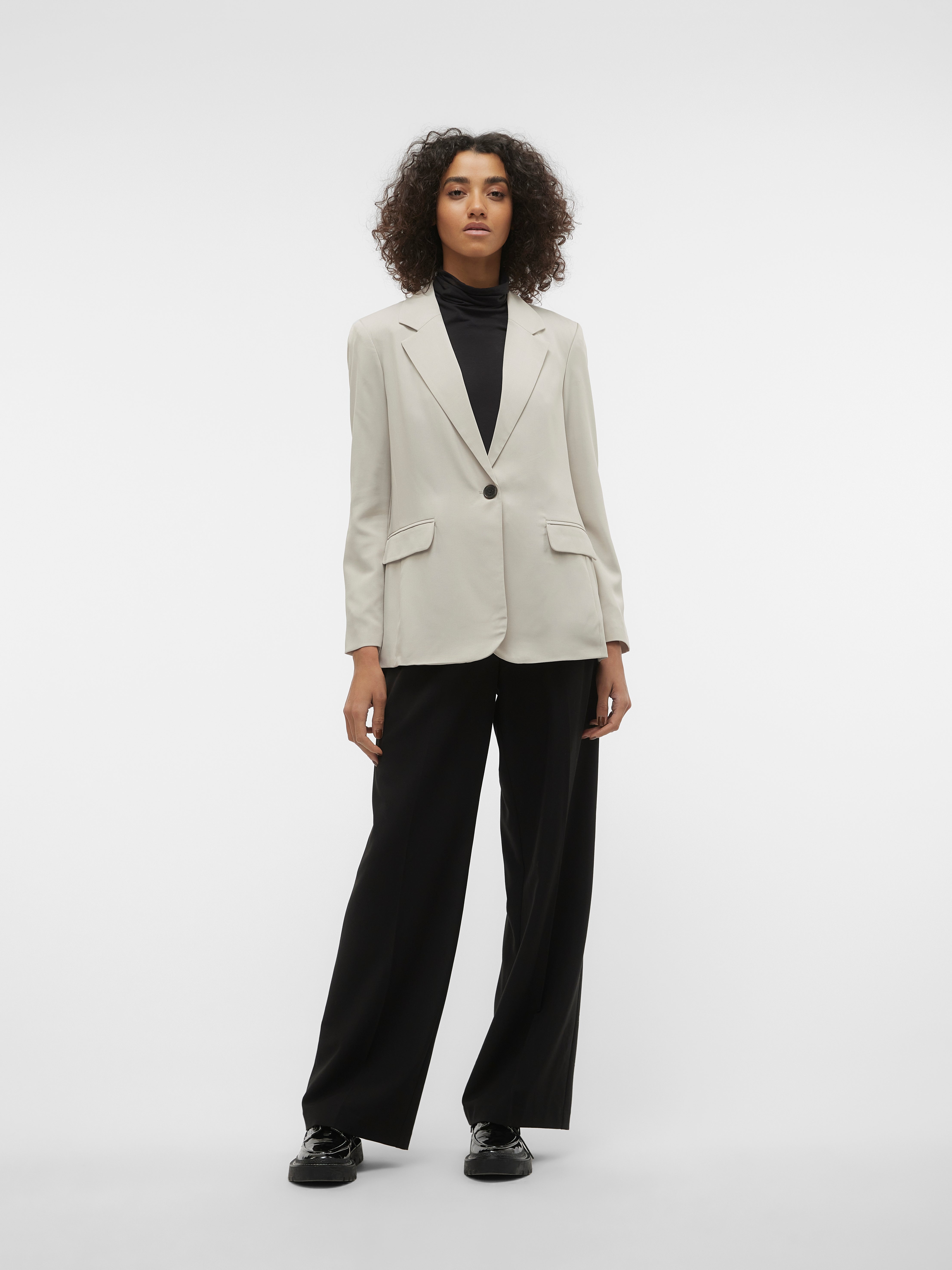 Vero Moda Gray Polyester Blazer