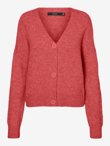 Vero Moda VMLEFILE Knit Cardigan -Mineral Red - 10301752