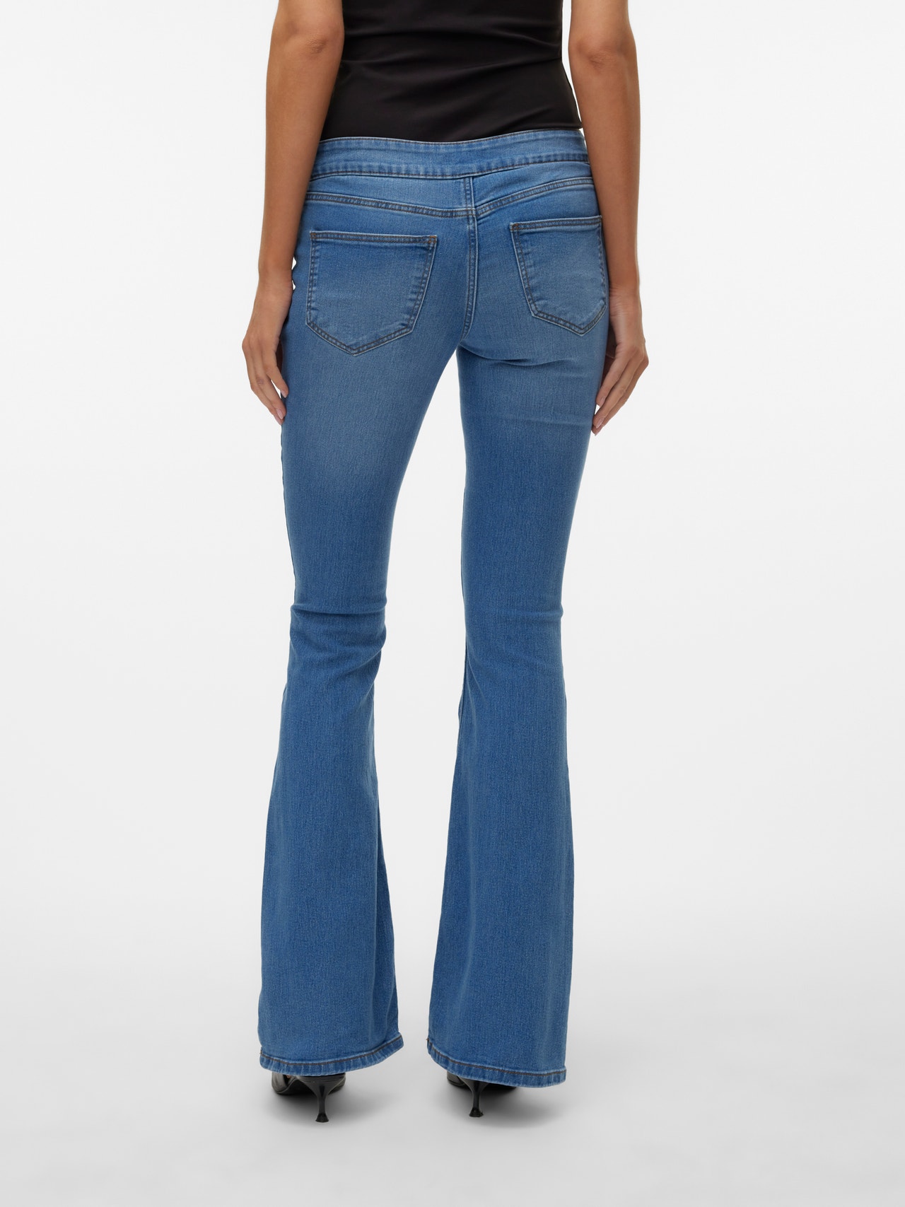 Vero Moda VMSIGI Vita bassa Flared Fit Jeans -Medium Blue Denim - 10301766