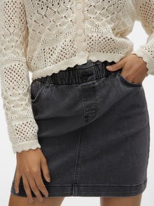 Vero Moda VMALMA Mid waist Short Skirt -Dark Grey Denim - 10301803