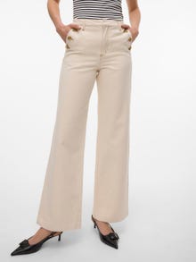 Vero Moda VMMARGOT Wide Fit Jeans -Ecru - 10301825