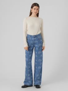 Vero Moda VMLACE Krój flared Jeans -Medium Blue Denim - 10301997