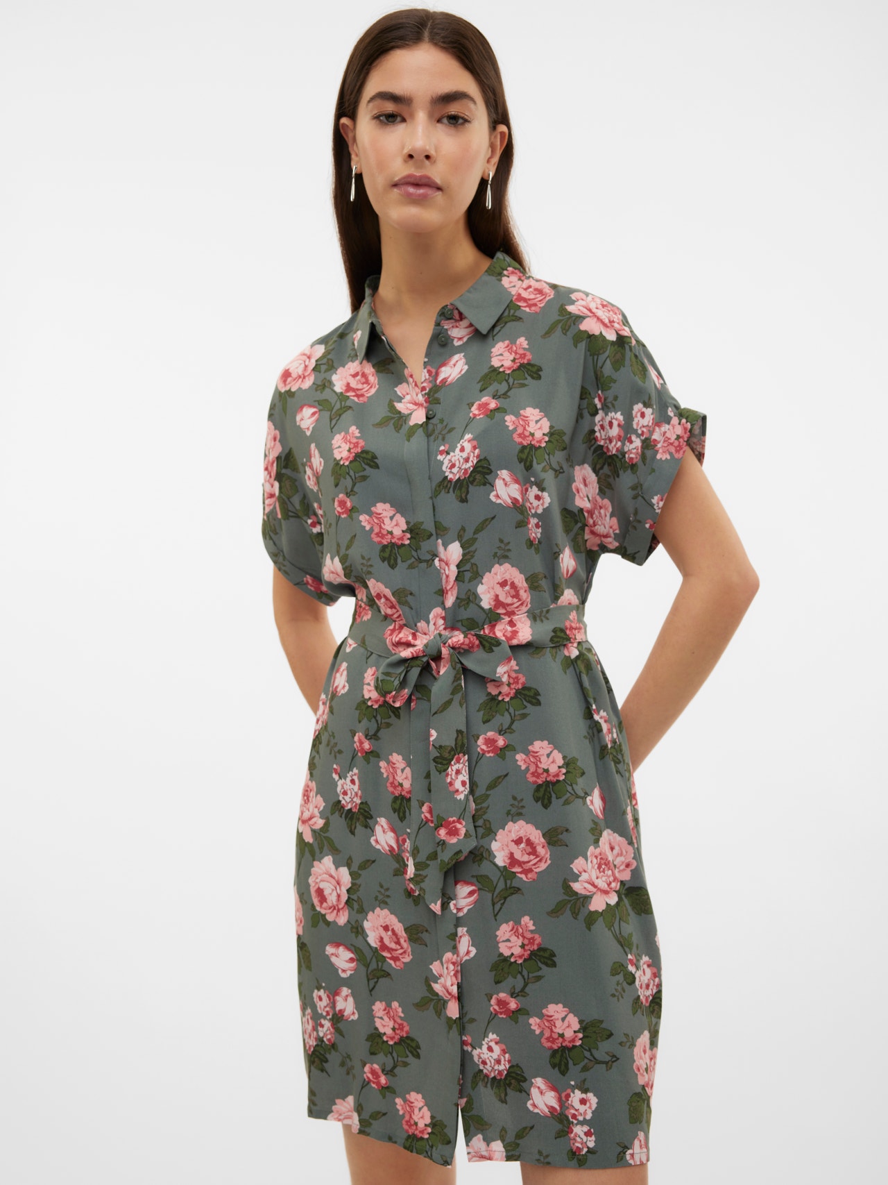 Vero Moda VMEASY Kort klänning -Laurel Wreath - 10302043