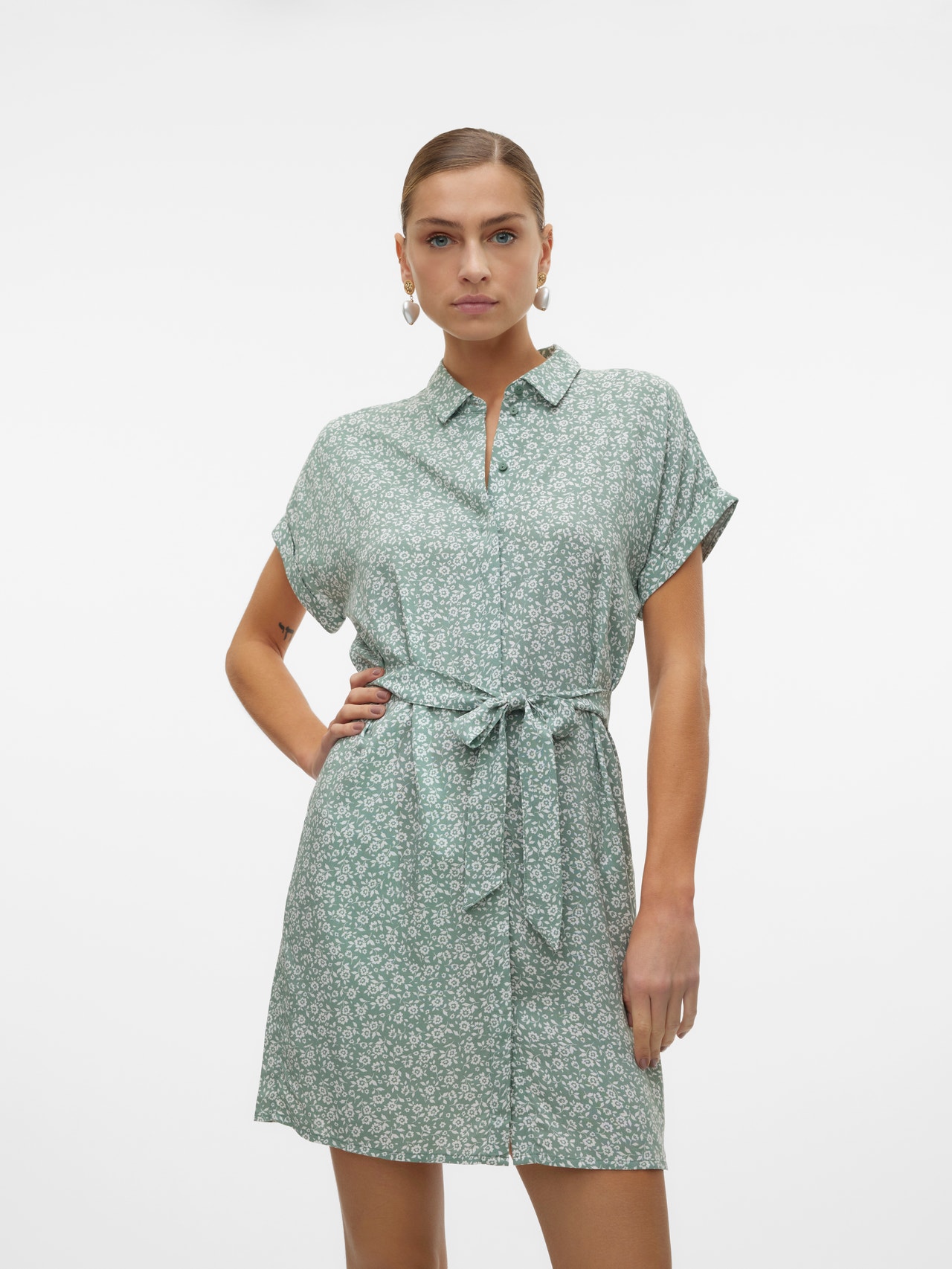 Vero Moda VMEASY Kurzes Kleid -Hedge Green - 10302043