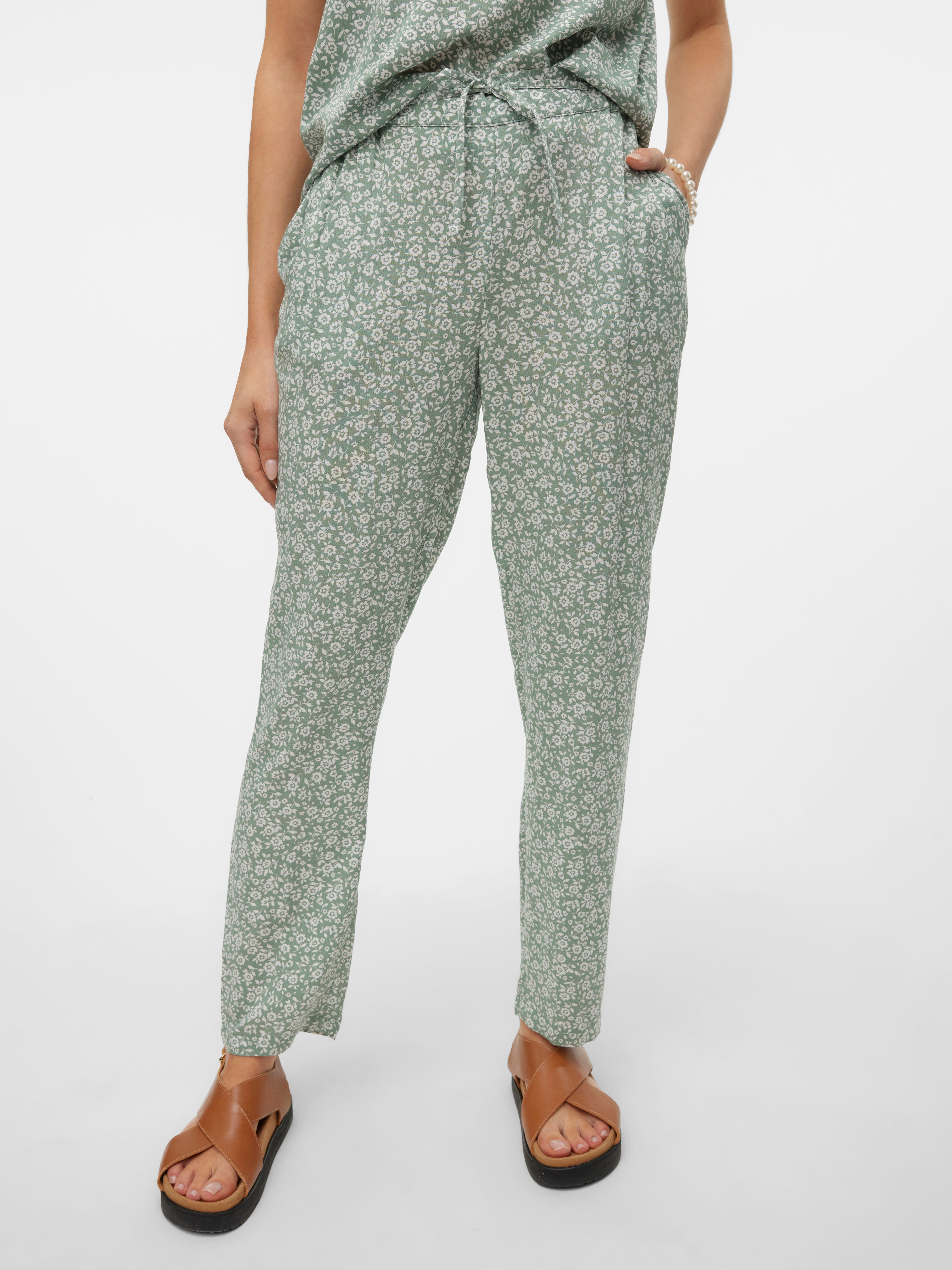 VMEASY Mittlere Taille Hose | Dunkelgrün | Vero Moda®