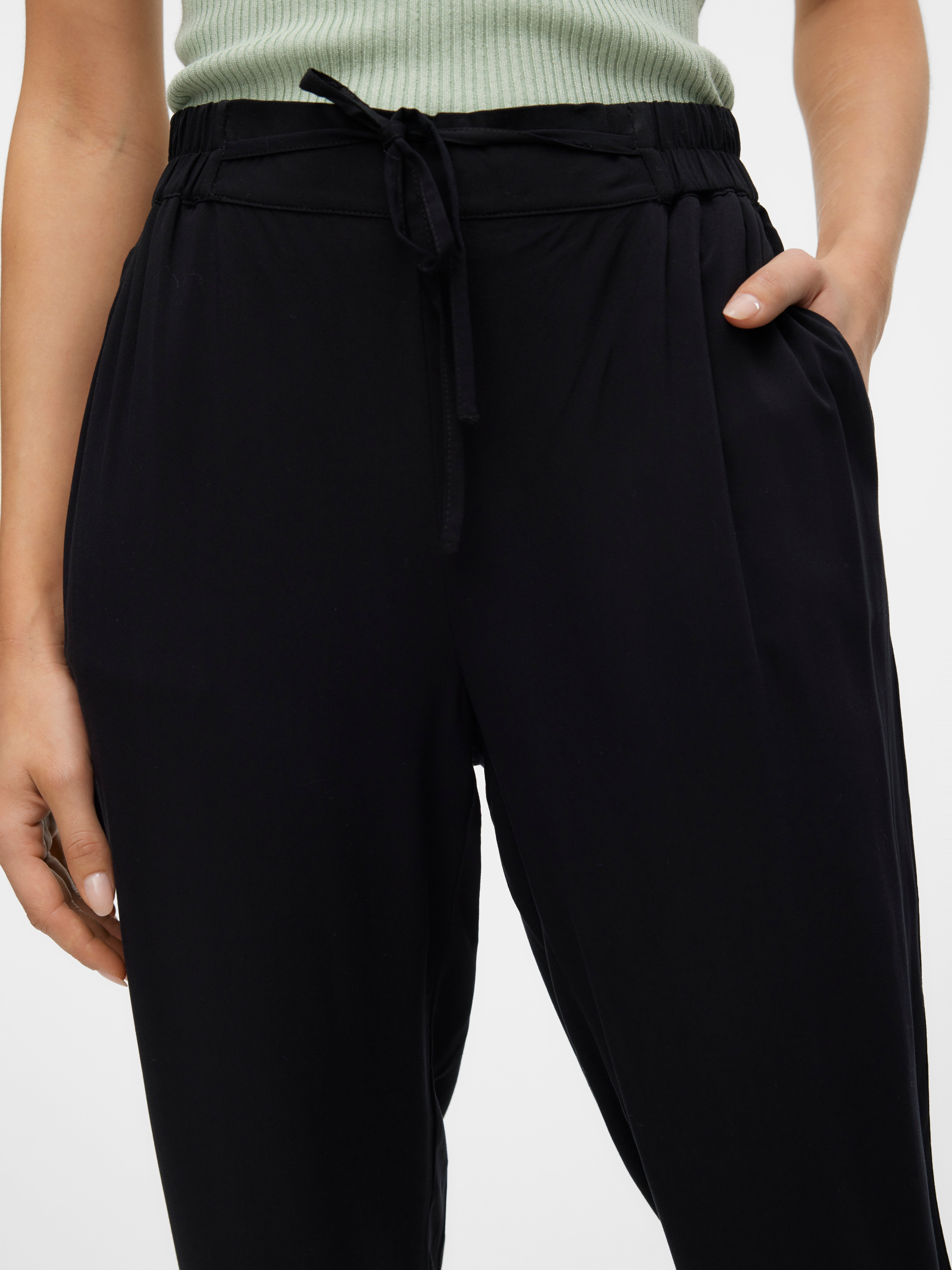 Vero Moda VMTESSA WIDE PANTS - Pantaloni - black/nero Vero Moda VMTESSA WIDE PANTS - Pantaloni - black/nero
