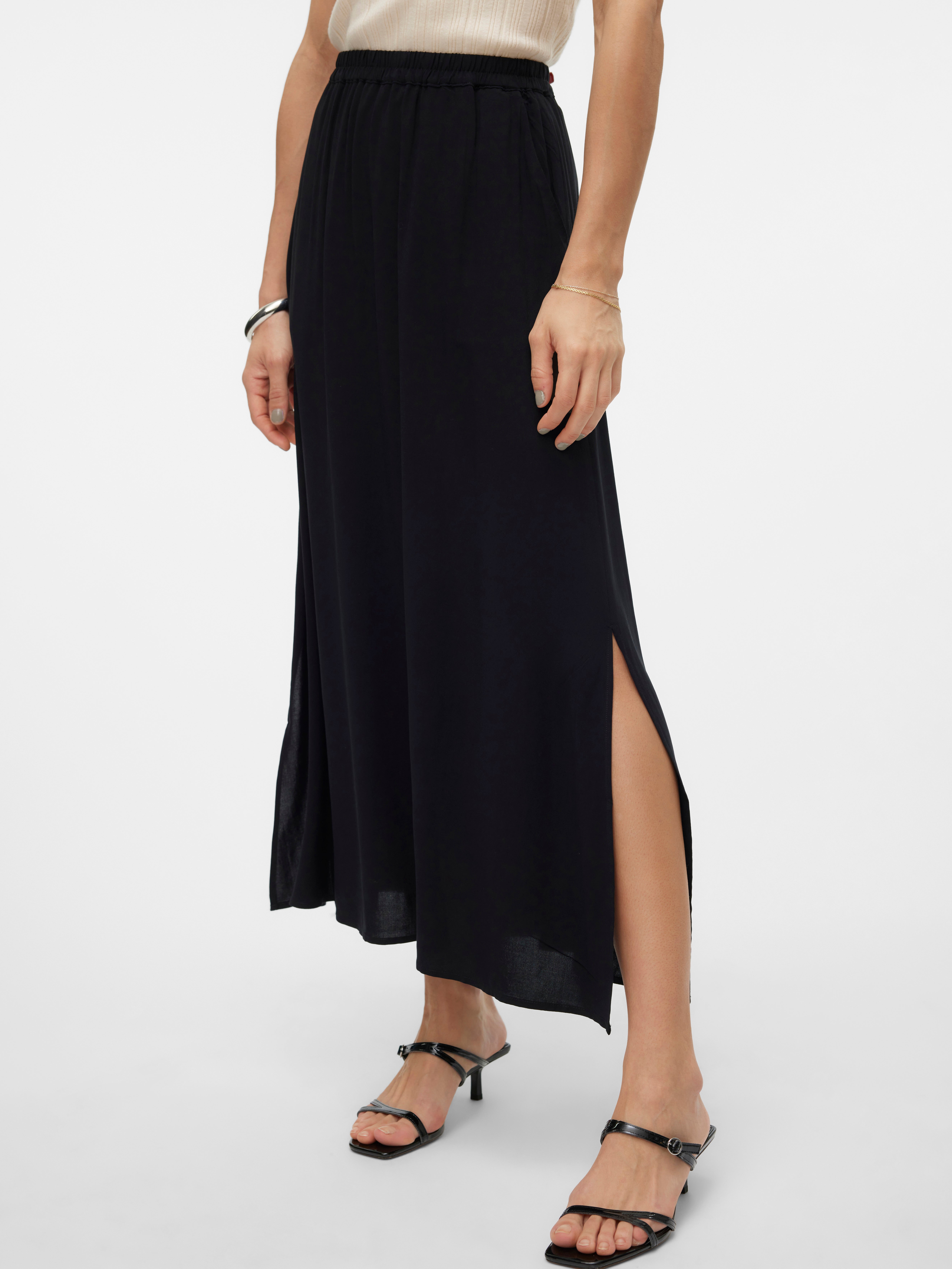 VMEASY High waist Long Skirt Black Vero Moda