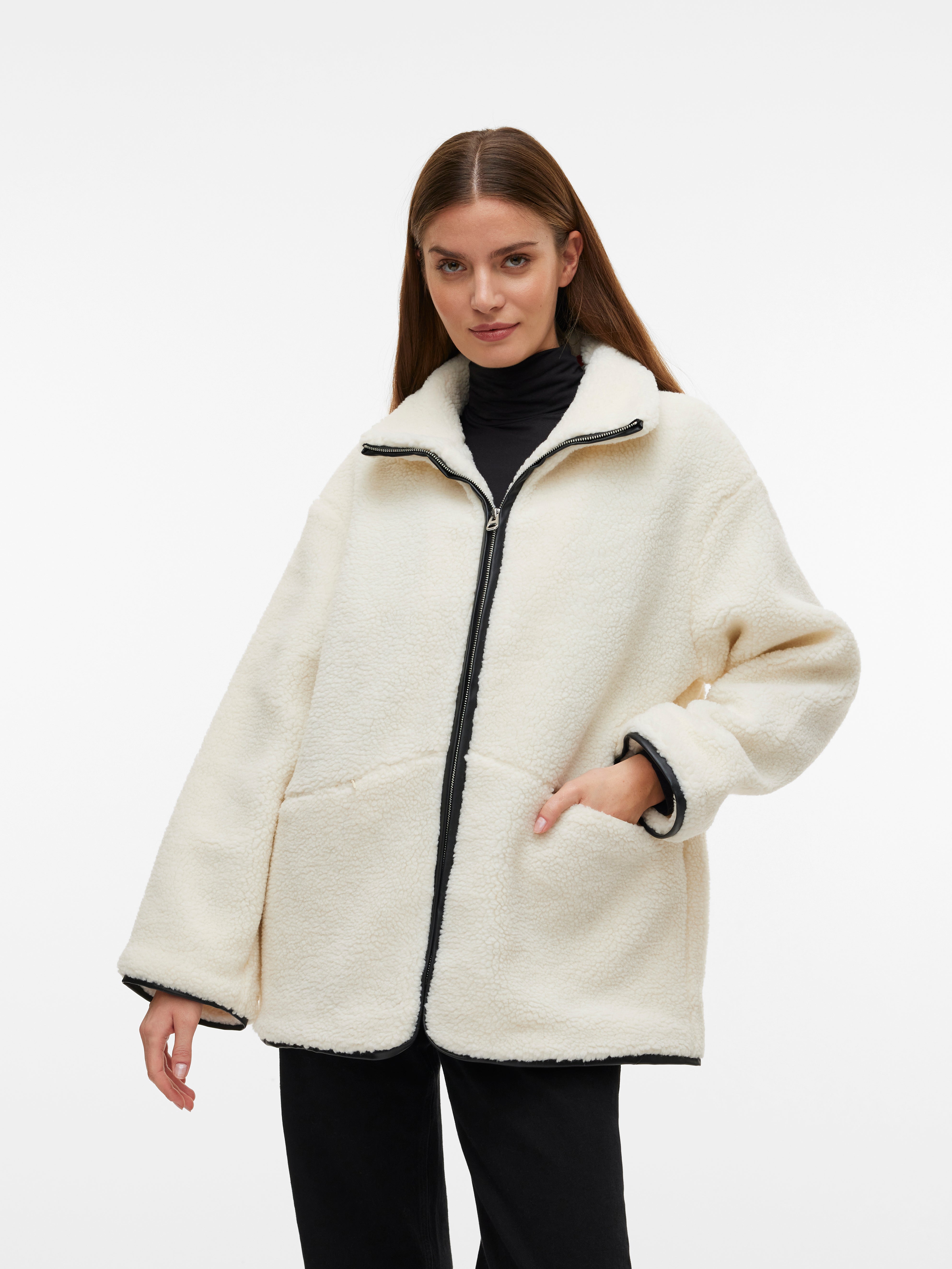 Vero moda brushed fleece on sale jacket