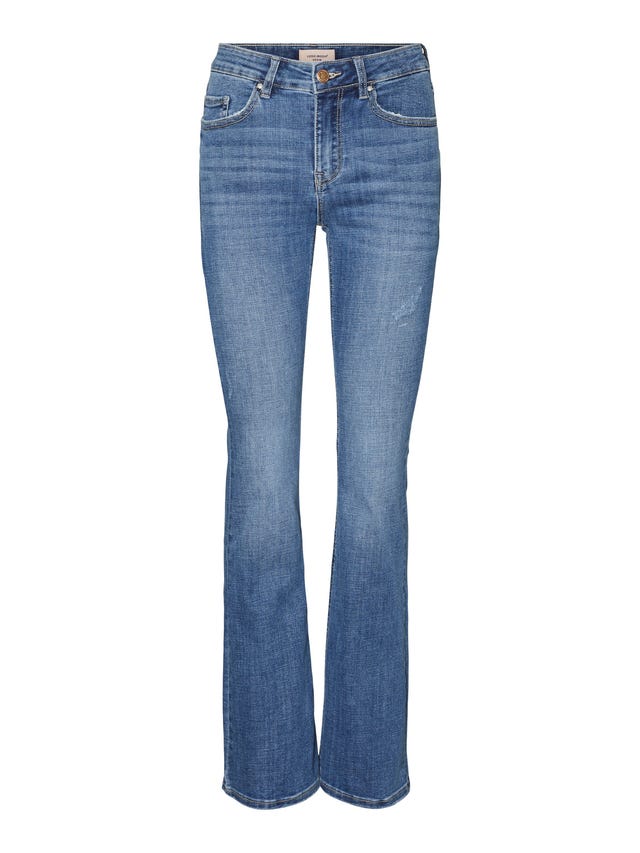 Vero Moda VMFLASH Middels høyt snitt Flared Fit Jeans - 10302478