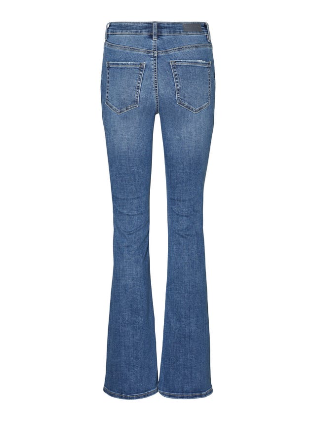Vero Moda VMFLASH Middels høyt snitt Flared Fit Jeans - 10302478