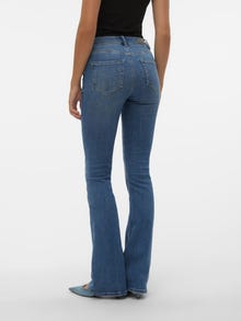 Vero Moda VMFLASH Mid rise Flared fit Jeans -Medium Blue Denim - 10302478