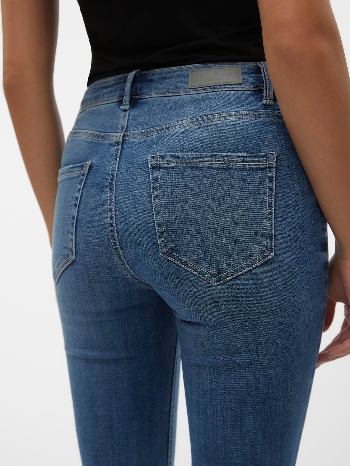 Vero Moda VMFLASH Utsvängd passform Jeans -Medium Blue Denim - 10302478