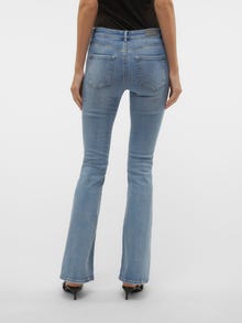 Vero Moda VMFLASH Taille moyenne Flared Fit Jeans -Light Blue Denim - 10302479