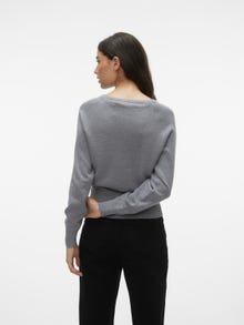 Vero Moda VMLAURA Sweter -Medium Grey Melange - 10302561