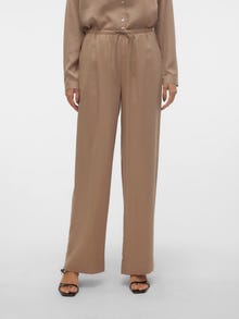 Vero Moda VMTIRA Hög midja Byxor -Silver Mink - 10302599