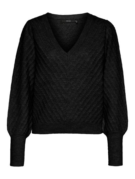 VERO MODA Maglione Donna VMNEAT Pullover: Felpa Con Cappuccio, Moda Danese