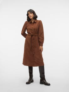 Vero Moda VMSOYE Robe midi -Downtown Brown - 10302690