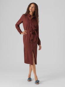 Vero Moda VMKIRA Long dress -Bitter Chocolate - 10302722