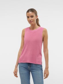 Vero Moda Ümmargune kaelus Pullover -Pink Cosmos - 10302790