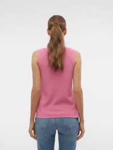 Vero Moda Ümmargune kaelus Pullover -Pink Cosmos - 10302790