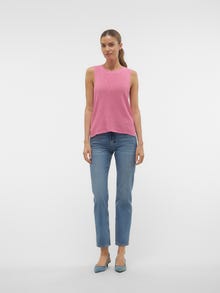 Vero Moda Ümmargune kaelus Pullover -Pink Cosmos - 10302790