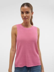 Vero Moda Ümmargune kaelus Pullover -Pink Cosmos - 10302790