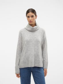 Vero Moda VMFILUCA Pullover -Light Grey Melange - 10302802