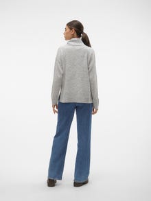 Vero Moda VMFILUCA Pullover -Light Grey Melange - 10302802