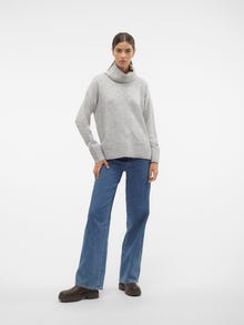 Vero Moda VMFILUCA Pullover -Light Grey Melange - 10302802