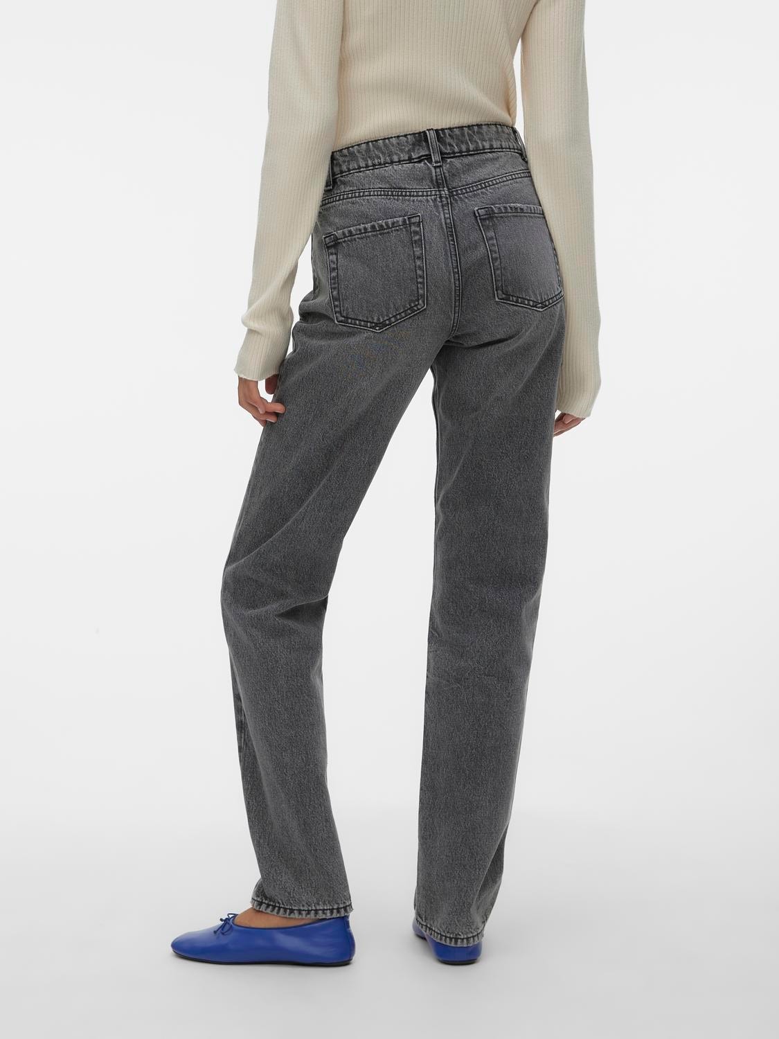 Vero Moda VMHAILEY Gerade geschnitten Jeans -Medium Grey Denim - 10302819