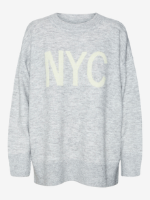 Vero Moda VMCITY Pullover -Light Grey Melange - 10302823