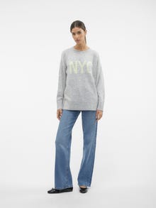 Vero Moda VMCITY Pullover -Light Grey Melange - 10302823